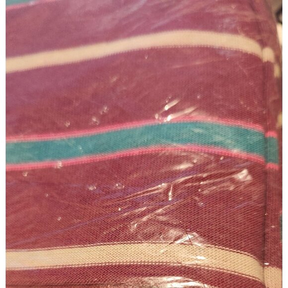 Material Red Green Yellow Stripe Polyester / Cotton 2 yards Fabric  T-Shirt  wei - Picture 4 of 7